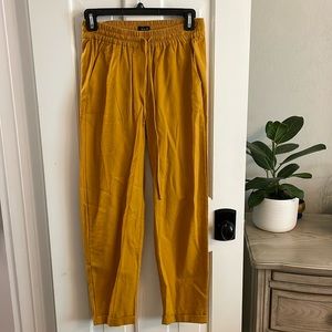 J Crew Gold Linen Pants Size 00